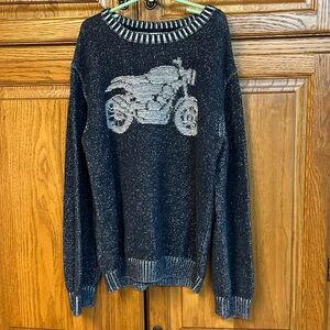 Boys sweater featuring a motorcycle